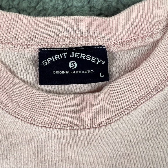 Spirit Jersey "Fight Like A Mom" Long Sleeve Light Pink Sweater Size L - Picture 5 of 9